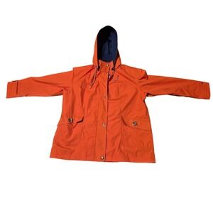 Mackintosh New England Womens XL Orange Detachable Hooded Jacket